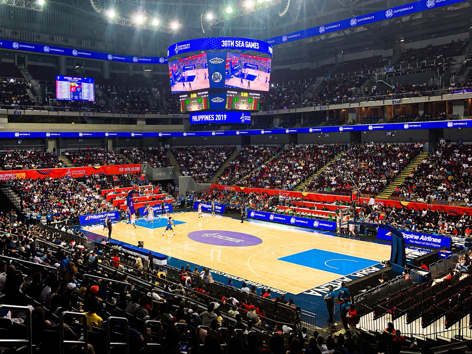 Mall of Asia Arena lit for a major event