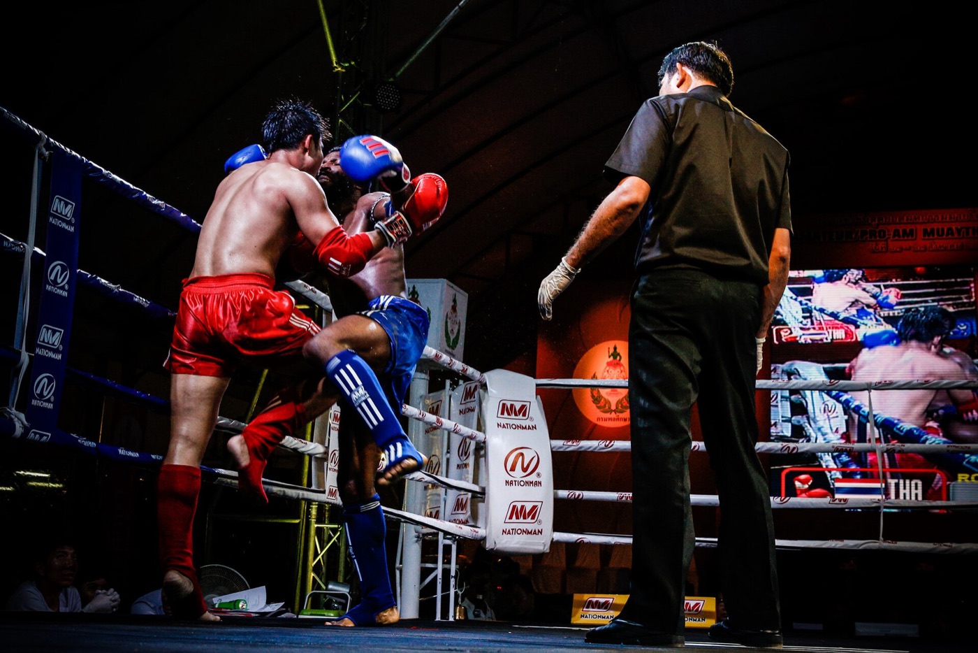 Muay Thai clinch battle